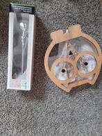 Kerst Uil met Verlichting & Zilveren Piek, Huis en Inrichting, Nieuw, Ophalen of Verzenden, Bruin, Hout