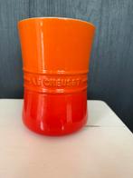 Le Creuset Spatelpot in Aardewerk, Volcano Oranjerood 1L, Overige typen, Ophalen of Verzenden, Zo goed als nieuw, Overige stijlen