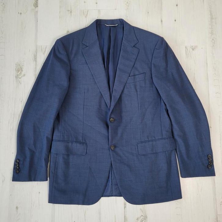 Canali colbert 52 R 100% wol donker blauw marineblauw, Kleding | Heren, Kostuums en Colberts, Zo goed als nieuw, Maat 52/54 (L)