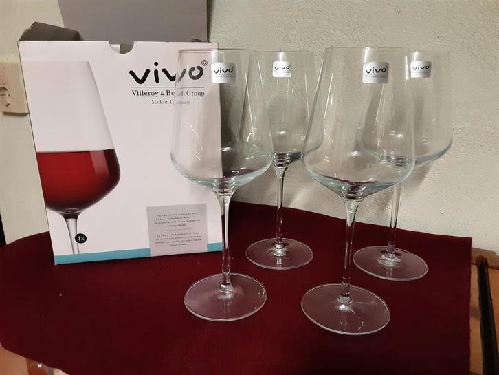 Vivo glazen voor rode wijn, wijnglazen, kerst, Verzamelen, Glas en Borrelglaasjes, Zo goed als nieuw, Overige typen, Ophalen of Verzenden