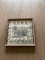 Oud Tegeltje in Lijst, Antiek en Kunst, Kunst | Etsen en Gravures, Ophalen of Verzenden