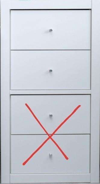 Ikea kallax inzet met 2 lades, Huis en Inrichting, Kasten | Wandmeubels, Zo goed als nieuw, Minder dan 100 cm, Minder dan 150 cm