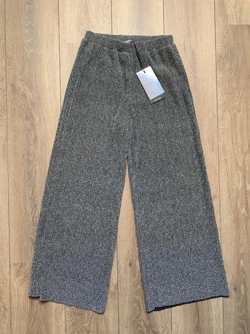 Loavies wijde pantalon broek zilver grijs S/36, Kleding | Dames, Broeken en Pantalons, Nieuw, Maat 36 (S), Grijs, Lang, Verzenden