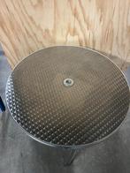 5 Aluminium Terrastafels met Parasolgat, Ophalen, Rond, Tot twee personen, 50 tot 100 cm