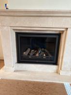 Gas openhaard met hardstenen ombouw, Verzenden, Zo goed als nieuw, Inbouwhaard, Gashaard
