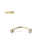 14k gouden gebogen barbell piercing, Sieraden, Tassen en Uiterlijk, Piercings, Ophalen of Verzenden, Nieuw, Goud, Wenkbrauwpiercing