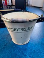 Emaille aardappel emmer met houten handvat, Antiek en Kunst, Antiek | Emaille, Ophalen of Verzenden