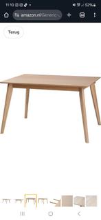 Eiken eettafel, Ophalen, 200 cm of meer, 50 tot 100 cm, Zo goed als nieuw