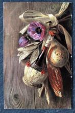 Stilleven Mais, klaproos, Chianti, Verzamelen, Verzenden, Voor 1920, Ongelopen, Natuur