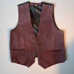 Leren vest aubergine paisley voering maat 48/50, Ophalen of Verzenden, Zo goed als nieuw, Maat 48/50 (M), Paars