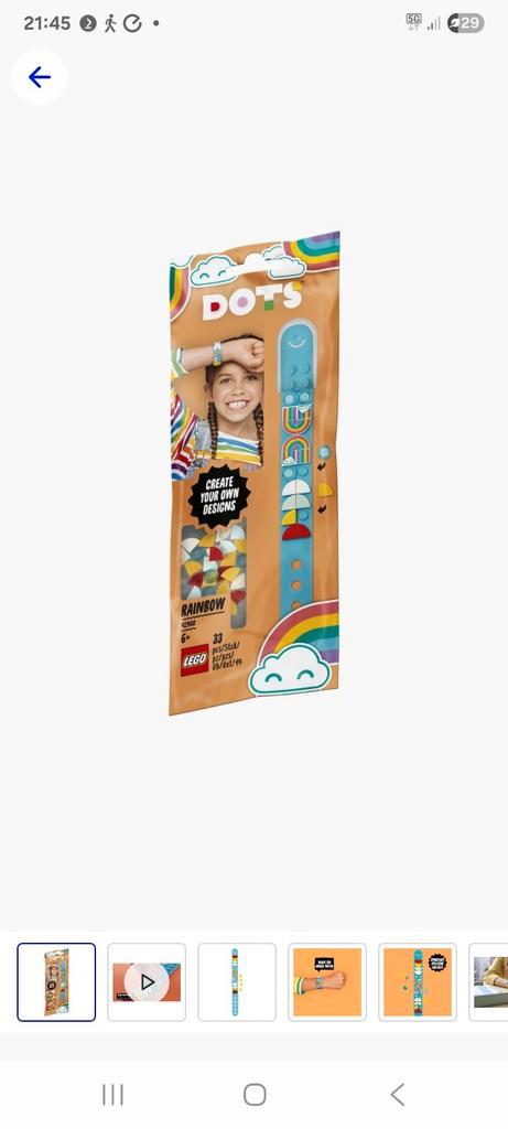 Lego Dots 41900 regenboog armband, Kinderen en Baby's, Speelgoed | Duplo en Lego, Zo goed als nieuw, Lego, Complete set, Ophalen of Verzenden
