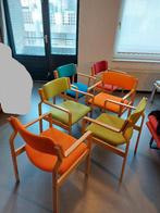 Pastoe stoelen plywood x6 Ludvík Volák kvadrat stof wol, Huis en Inrichting, Ophalen, Gebruikt, Stof, Vijf, Zes of meer stoelen