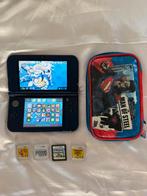 Nintendo New 3DS XL | 64gb + 4 games + lader, Met games, Blauw, Ophalen of Verzenden, 3DS
