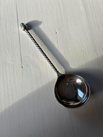 Lepel antiek zilver suikerlepel eikel zwaardje beschikbaar voor biedingen