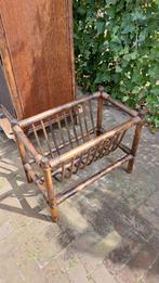 Vintage bamboe rotan lectuurbak krantenbak boho bohemian, Huis en Inrichting, Woonaccessoires | Krantenbakken en Lectuurbakken