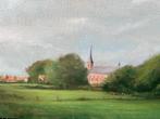 Klassiek Landschap met Kerk door J. Smolders, Ophalen of Verzenden