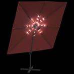 Zweefparasol met LED-verlichting 400x300 cm terracotta, Tuin en Terras, Parasols, Nieuw, Kantelbaar, Zweefparasol, Ophalen of Verzenden