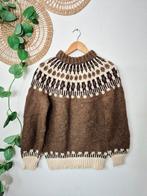 Vintage IJslandse 100% wollen handgebreide trui S, Handgebreid, Ophalen of Verzenden, Zo goed als nieuw, Maat 36 (S)