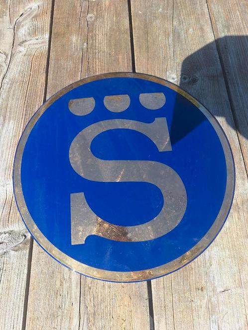 Vintage Emaille Reclamebord S - 40cm, Antiek en Kunst, Antiek | Emaille, Ophalen of Verzenden