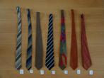 7 vintage stropdassen van verschillende merken, Ophalen of Verzenden, Gedragen, Overige kleuren, Met patroon