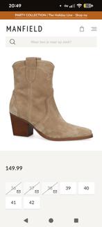 Manfield cowboy laarsjes 39 suède, Kleding | Dames, Schoenen, Beige, Lage of Enkellaarzen, Ophalen of Verzenden, Zo goed als nieuw