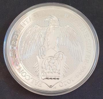10 oz Falcon of The Plantagenets Zilver Munt 2020 beschikbaar voor biedingen