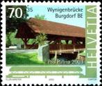 2003 Zwitserland - Historische bruggen en loopbruggen, Plaats of Gebouw, Ophalen of Verzenden, Postfris