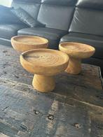 Hout SCHALEN  ,,voor kaarsen/hapjes enz, Ophalen of Verzenden, Zo goed als nieuw, Rond, Hout