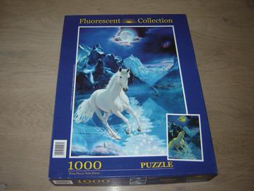 Puzzel Clementoni THE WHITE STALION 1000 st. NIEUW.   beschikbaar voor biedingen