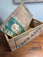 Oude houten fruitkist manzanas Tres Ases, Huis en Inrichting, Woonaccessoires | Kisten, Gebruikt, 50 tot 100 cm, Ophalen of Verzenden