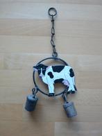 koe met 2 bellen, metaal, Ophalen of Verzenden, Zo goed als nieuw, Boerderijdier, Beeldje of Figuurtje