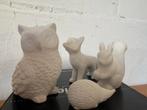 Set van 4 witte porseleinen dierenbeeldjes, Ophalen, Zo goed als nieuw, Dier