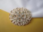 Broche antiek Feitherweights celluloid met rijnsteentjes, Sieraden, Tassen en Uiterlijk, Antieke sieraden, Verzenden, Overige materialen