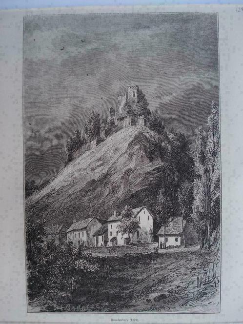 125 / Brandenburg in 1873  Houtgravure 1882, Antiek en Kunst, Kunst | Etsen en Gravures, Ophalen of Verzenden