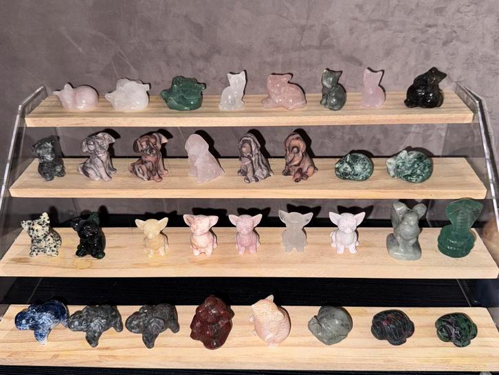 Edelsteen carvings - Diertjes, Verzamelen, Mineralen en Fossielen, Ophalen of Verzenden