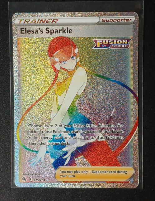 Elesa's Sparkle Rainbow Rare - Pokémonkaart, Hobby en Vrije tijd, Verzamelkaartspellen | Pokémon, Zo goed als nieuw, Losse kaart