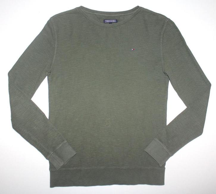 Tommy Hilfiger sweater pullover trui groen maat 164 / XS, Kinderen en Baby's, Kinderkleding | Maat 164, Zo goed als nieuw, Jongen