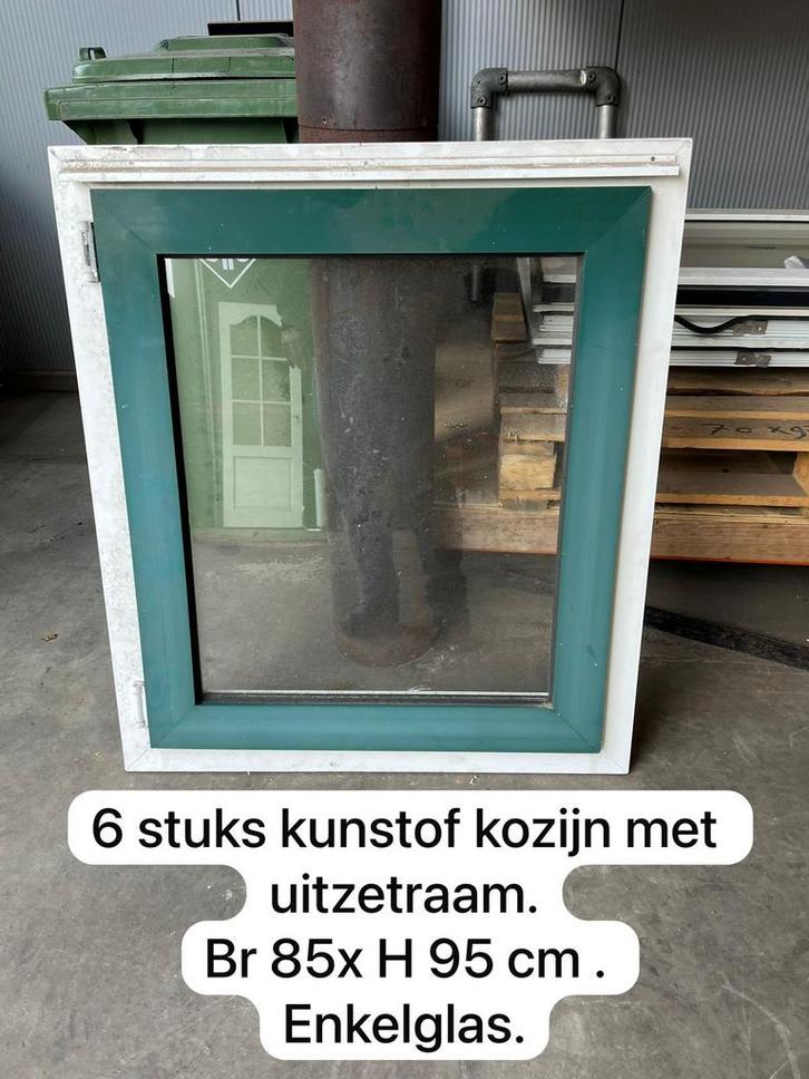 . Kunsstofkozijn. Draai kiep.ramen. Kozijnen. Ramen enz, Doe-het-zelf en Verbouw, Deuren en Horren, Buitendeur, 200 tot 215 cm