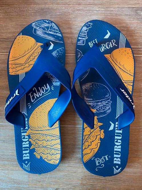 Teenslippers, Rider, hamburger, slippers, Brazilië, nieuw, Kleding | Heren, Badmode en Zwemkleding, Overige maten, Blauw, Ophalen of Verzenden