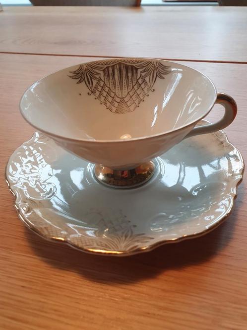 Winterling Bavaria gouden porseleinen kop en schotel, Antiek en Kunst, Antiek | Servies los, Ophalen of Verzenden