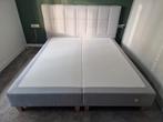 Emma Deluxe boxspring (L210xB180cm) Grijs: incl Emma matras, Huis en Inrichting, Slaapkamer | Bedden, Ophalen, 210 cm, Zo goed als nieuw