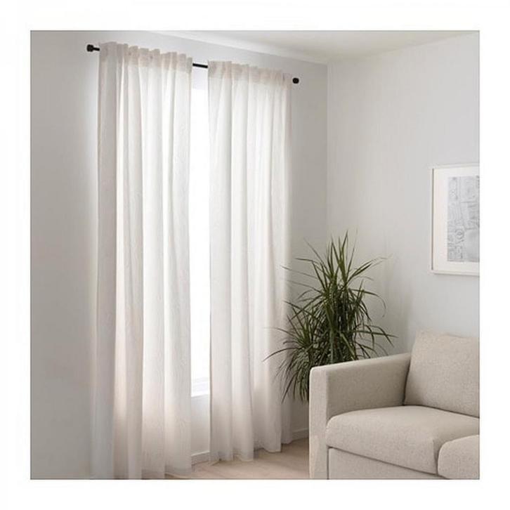 Ikea "Mildrid" gordijnen 2x (145 cm x 250 cm) gebroken wit, Huis en Inrichting, Stoffering | Gordijnen en Lamellen, Nieuw, 200 cm of meer
