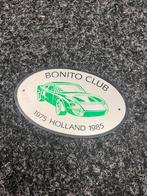 Bonito Club Plaque 1975 Holland 1985, Ophalen of Verzenden
