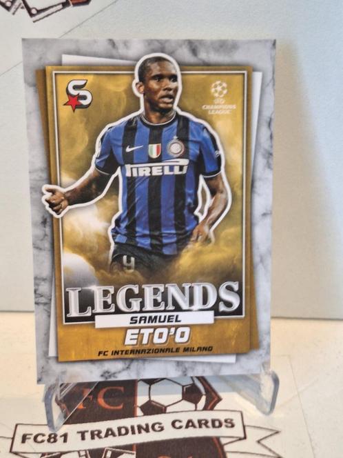Eto'o - Inter Milan - Topps Superstars Legends, Verzamelen, Sportartikelen en Voetbal, Zo goed als nieuw, Poster, Plaatje of Sticker