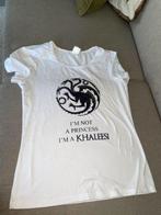 Game of thrones shirt tshirt wit witte zwart kaleeshi m ?, Maat 38/40 (M), Verzenden, Wit, Korte mouw