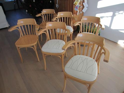 Eetkamerstoelen, caféstoelen (6 stuks), Huis en Inrichting, Stoelen, Gebruikt, Vijf, Zes of meer stoelen, Hout, Overige kleuren