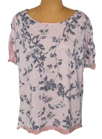 Repeat topje, viscose top, zacht roze/paars, Mt. M beschikbaar voor biedingen