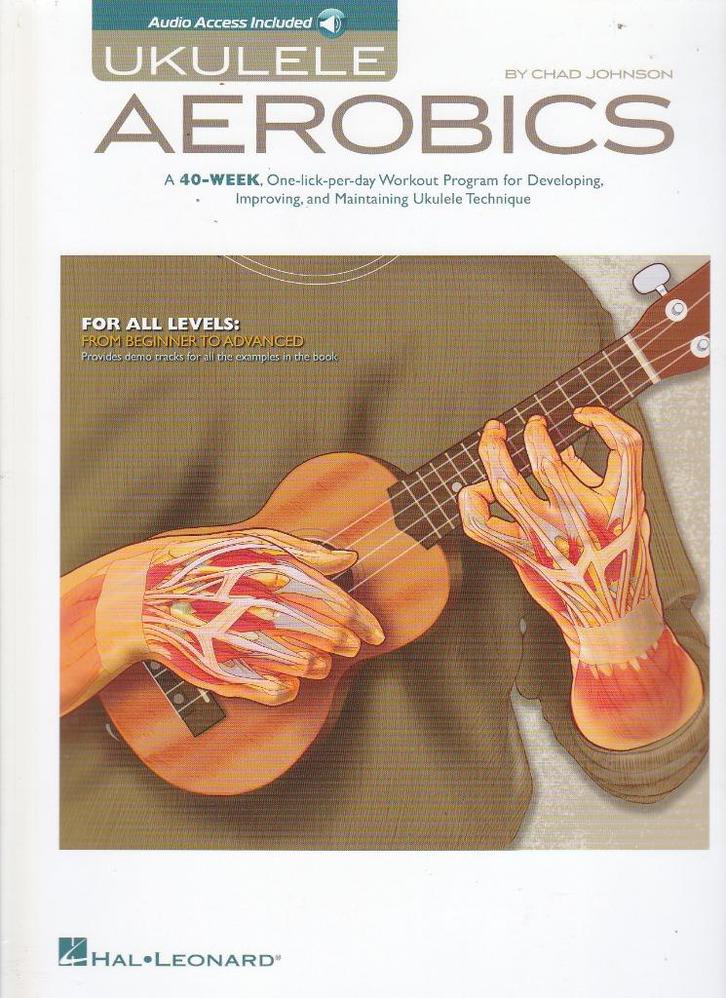 Ukelele Aerobics Met Audio access All levels ( 9863 ), Muziek en Instrumenten, Bladmuziek, Zo goed als nieuw, Artiest of Componist