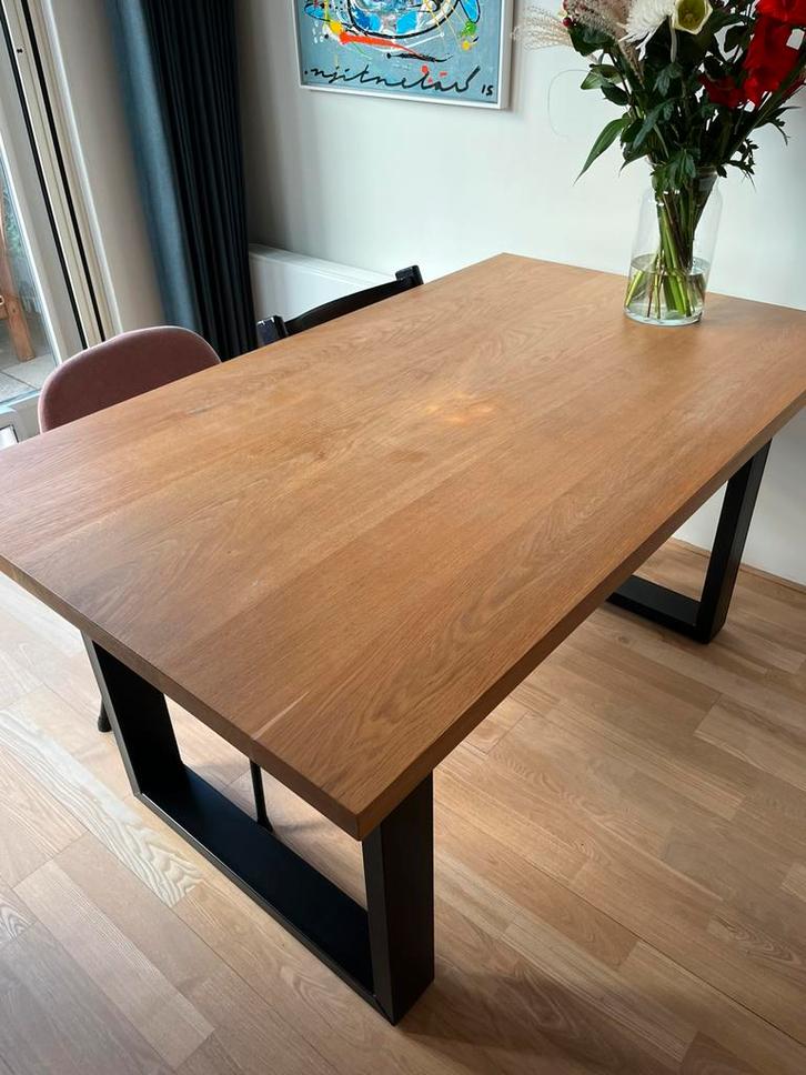 Eiken eettafel 150x90, Huis en Inrichting, Tafels | Eettafels, Gebruikt, 50 tot 100 cm, 150 tot 200 cm, Vier personen, Rechthoekig
