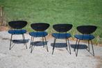 Set van 4 originele skai stoelen van Rudolf Wolf, Huis en Inrichting, Stoelen, Ophalen, Gebruikt, Zwart, Overige materialen